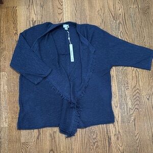Caslon Women's Navy Open-Front Sweater